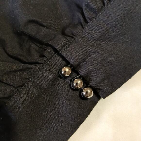 eShakti Sz XL 18 (US 12) Black Floral Embroidered Dress cotton blend - Picture 7 of 15